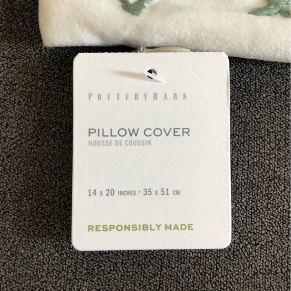 Pottery Barn Bunny Embroidered Lumbar Pillow Cover - Picture 6 of 12